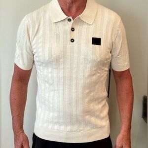 MWT Karl Lagerfeld Knit Polo - Men’s M